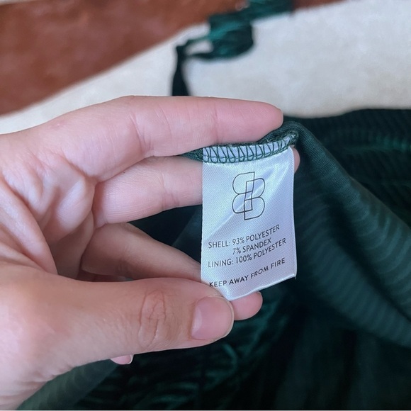 Baltic Born Andi Ribbed Dress Green Bridesmaid Wedding Formal Womens S - Picture 6 of 7